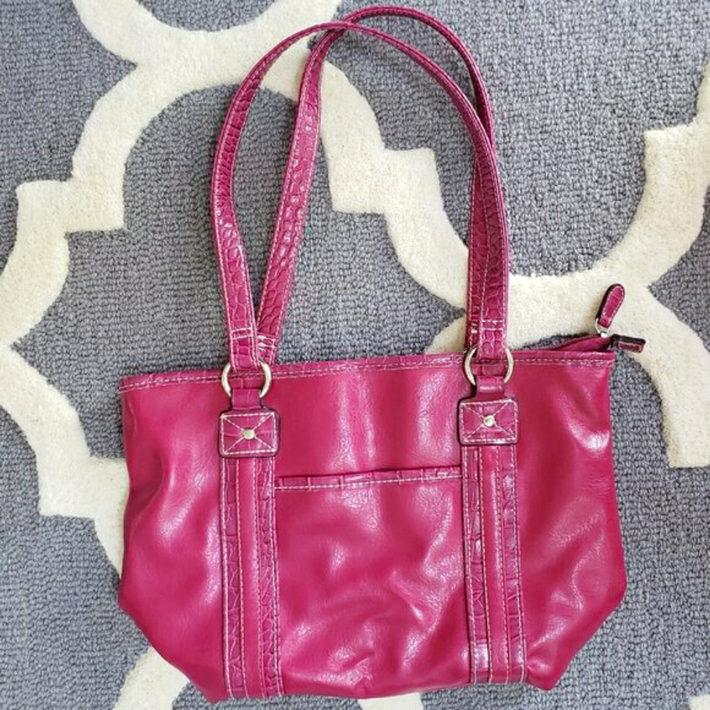 Y2K Vtg. Fuschia Magenta Pink Small Shoulder Bag Early 2000's